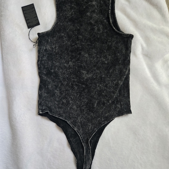 Forever 21 Black Studded Bodysuit - Picture 3 of 5